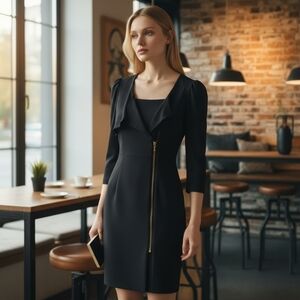 A.L.C Women's 8 Zip Black Classic Dress Office Career‎ Belted